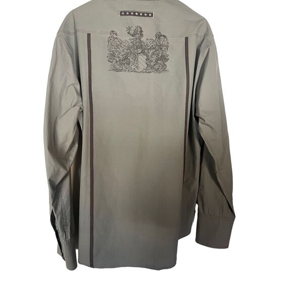 7 Diamonds Mens Double Flap Pockets Collared Long Sleeve Shirt Size XXL - Picture 7 of 16